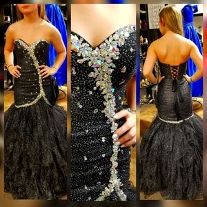 Black fit & flare dress